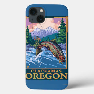 Fliegen-Fischen-Szene - Clackamas, Oregon Case-Mate iPhone Hülle