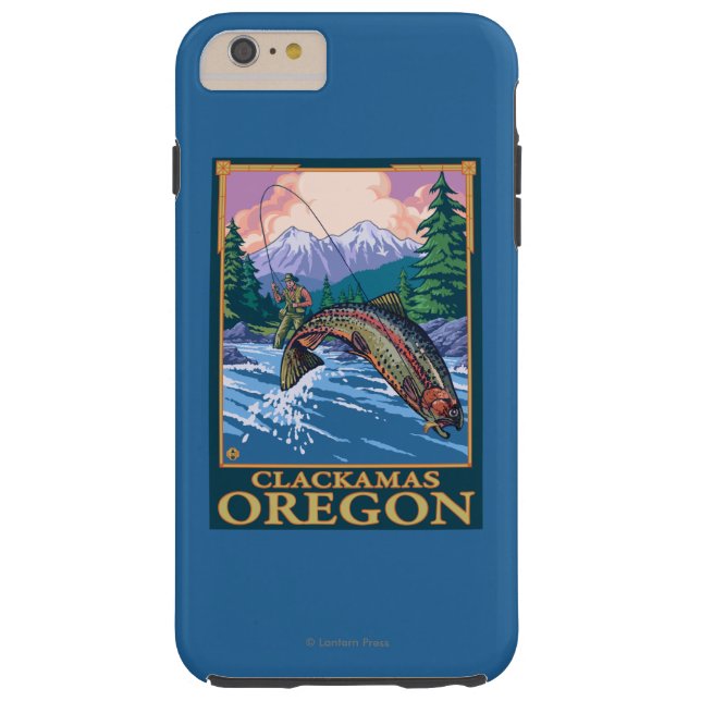 Fliegen-Fischen-Szene - Clackamas, Oregon Case-Mate iPhone Hülle (Rückseite)