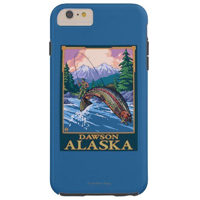 Fliegen-Fischen-Szene - Dawson, Alaska Case-Mate iPhone Hülle (Rückseite)