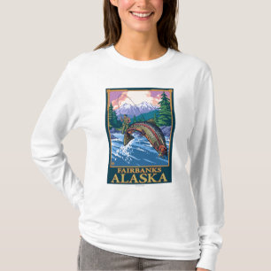 Fliegen-Fischen-Szene - Fairbanks, Alaska T-Shirt