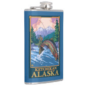 Fliegen-Fischen-Szene - Ketchikan, Alaska Flachmann (Rechts)