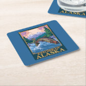 Fliegen-Fischen-Szene - Ketchikan, Alaska Rechteckiger Pappuntersetzer (angewinkelt)