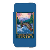 Fliegen-Fischen-Szene - Lochsa Fluss, Idaho Incipio iPhone Geldbeutel-Hülle (Folio Vorderseite)