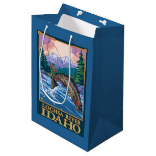 Fliegen-Fischen-Szene - Lochsa Fluss, Idaho Mittlere Geschenktüte