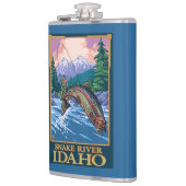 Fliegen-Fischen-Szene - Snake River, Idaho Flachmann (Links)