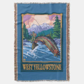 Fliegen-Fischen-Szene - WestYellowstone Decke (Vorderseite Vertikal)