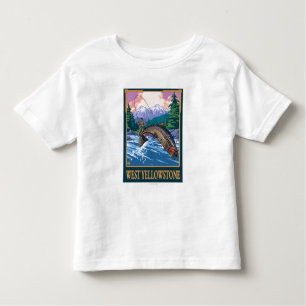 Fliegen-Fischen-Szene - WestYellowstone Kleinkind T-shirt