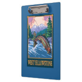 Fliegen-Fischen-Szene - WestYellowstone Klemmbrett (Links)