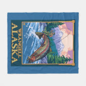 Fliegen-Fischen-Szene - Wrangell, Alaska Fleecedecke (Vorderseite (Horizontal))