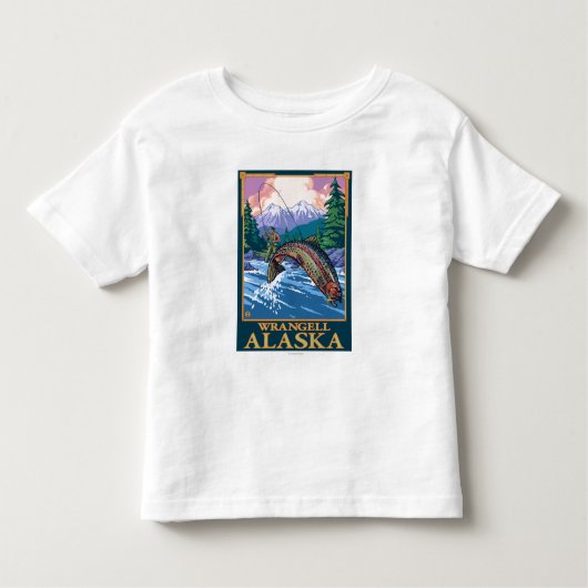 Fliegen-Fischen-Szene - Wrangell, Alaska Kleinkind T-shirt (Vorderseite)