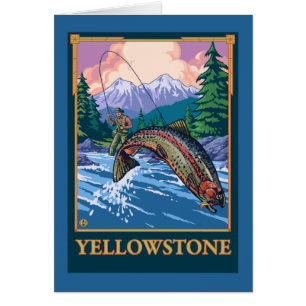 Fliegen-Fischen-Szene - Yellowstone Nationalpark