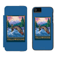 Fliegen-Fischen-Szene - Yellowstone Nationalpark