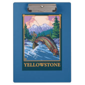 Fliegen-Fischen-Szene - Yellowstone Nationalpark Klemmbrett (Vorderseite)