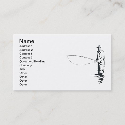 Fliegen-Fischen Visitenkarte (Vorderseite)