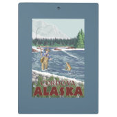 Fliegen-Fischer - Cordova, Alaska Klemmbrett (Rückseite)