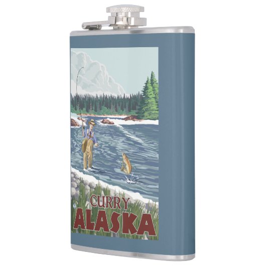 Fliegen-Fischer - Curry, Alaska Flachmann (Links)
