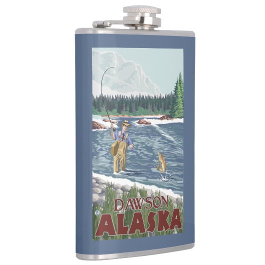 Fliegen-Fischer - Dawson, Alaska Flachmann (Rechts)