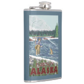 Fliegen-Fischer - Dawson, Alaska Flachmann (Rechts)