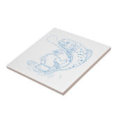 Fliegen-Fischer-Forelle-Fischen-Zeichnen Fliese (Seite)