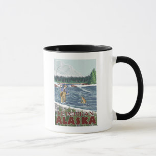 Fliegen-Fischer - Ketchikan, Alaska Tasse