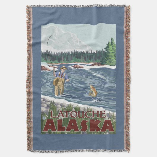 Fliegen-Fischer - Latouche, Alaska Decke (Vorderseite Vertikal)