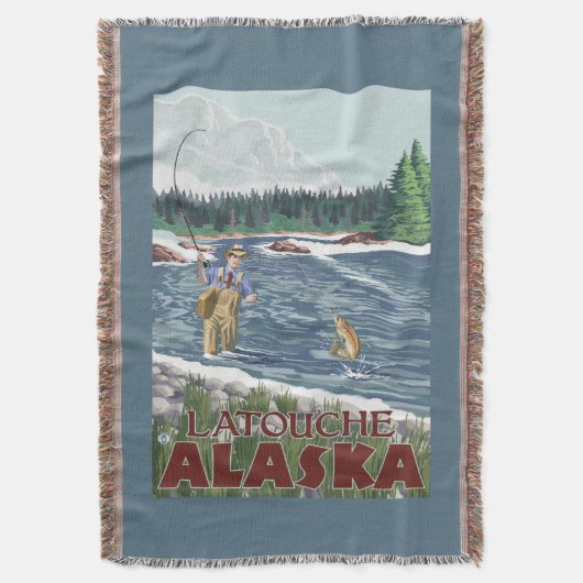 Fliegen-Fischer - Latouche, Alaska Decke (Vorderseite Vertikal)