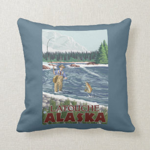 Fliegen-Fischer - Latouche, Alaska Kissen