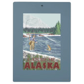 Fliegen-Fischer - Latouche, Alaska Klemmbrett (Rückseite)