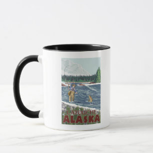 Fliegen-Fischer - Latouche, Alaska Tasse