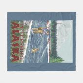 Fliegen-Fischer - Petersburg, Alaska Fleecedecke (Vorderseite (Horizontal))