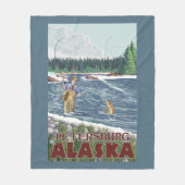 Fliegen-Fischer - Petersburg, Alaska Fleecedecke (Vorderseite)