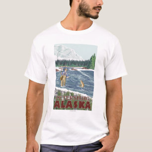 Fliegen-Fischer - Petersburg, Alaska T-Shirt