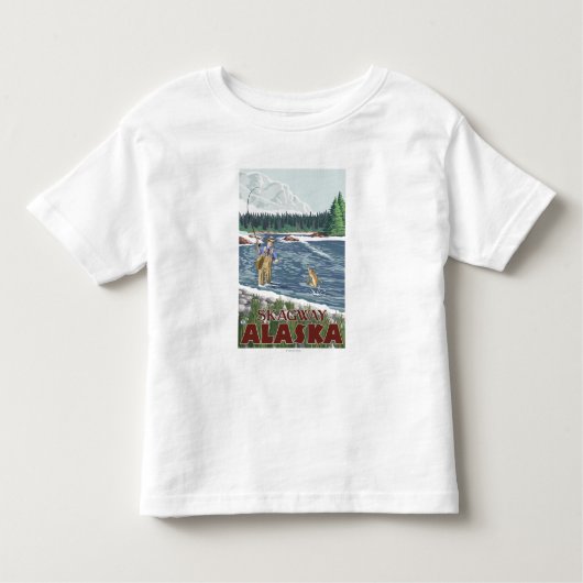 Fliegen-Fischer - Skagway, Alaska Kleinkind T-shirt (Vorderseite)