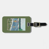 Fliegen-Fischer - WestYellowstone, Montana Gepäckanhänger (Vorderseite horizontal)