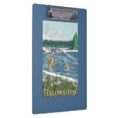 Fliegen-Fischer - WestYellowstone, Montana Klemmbrett (Rechts)