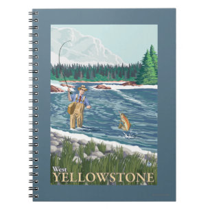 Fliegen-Fischer - WestYellowstone, Montana Notizblock