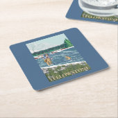 Fliegen-Fischer - WestYellowstone, Montana Rechteckiger Pappuntersetzer (angewinkelt)