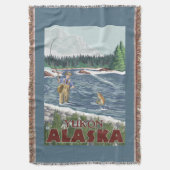 Fliegen-Fischer - Yukon, Alaska Decke (Vorderseite Vertikal)