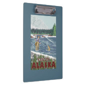 Fliegen-Fischer - Yukon, Alaska Klemmbrett (Rechts)