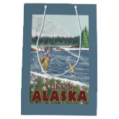Fliegen-Fischer - Yukon, Alaska Mittlere Geschenktüte (Rückseite)