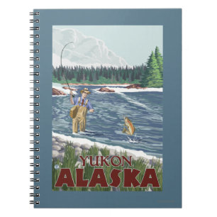 Fliegen-Fischer - Yukon, Alaska Notizblock