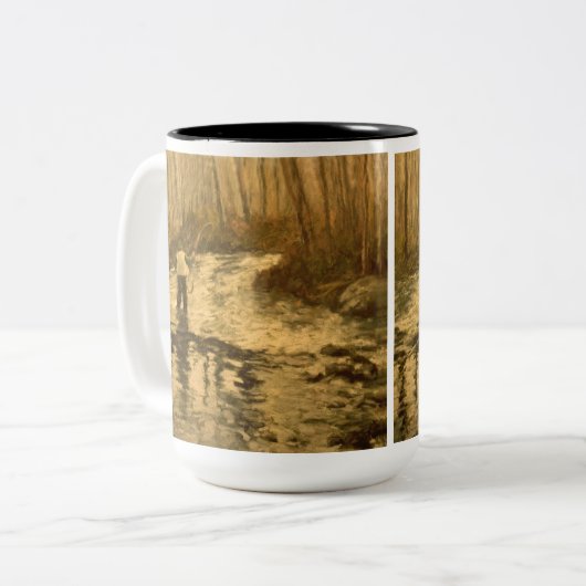 Fliegen-Fischer Zweifarbige Tasse (Vorderseite Links)