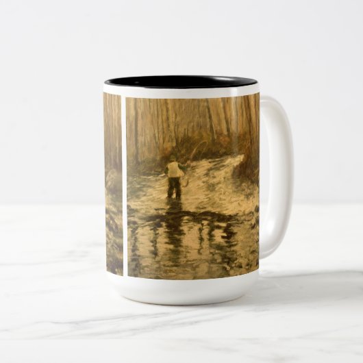 Fliegen-Fischer Zweifarbige Tasse (VorderseiteRechts)