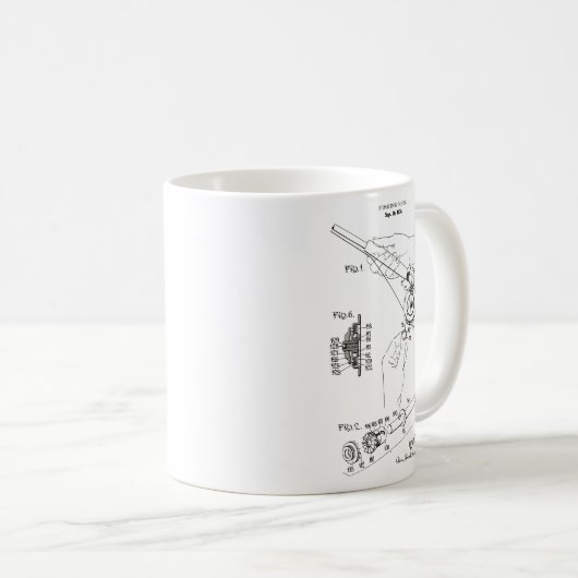 Fliegen-Fischereiausrüstung coffe Tasse Geschenk (VorderseiteRechts)