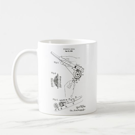 Fliegen-Fischereiausrüstung coffe Tasse Geschenk (Links)
