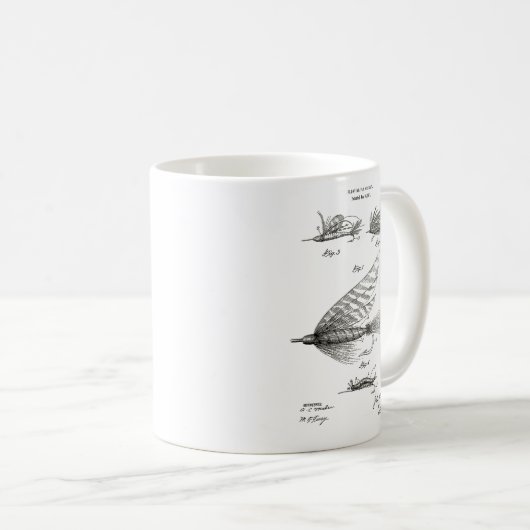 Fliegen-Fischereiausrüstung coffe Tasse Geschenk (VorderseiteRechts)