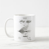 Fliegen-Fischereiausrüstung coffe Tasse Geschenk (Links)