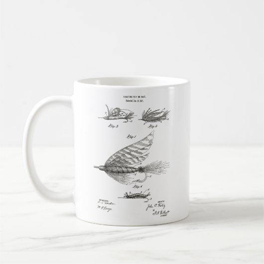 Fliegen-Fischereiausrüstung coffe Tasse Geschenk (Links)