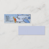 Fliegen-Flugzeug-dünne Visitenkarten Mini Visitenkarte (Vorne/Hinten)