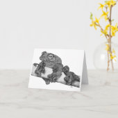 Fliegen-Frosch-Anmerkungs-Karte Karte (Gelbe Blume)